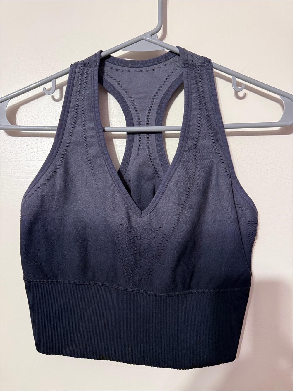 PINK Victoria's Secret Seamless Racerback Bralette - Charcoal Gray/Black fade